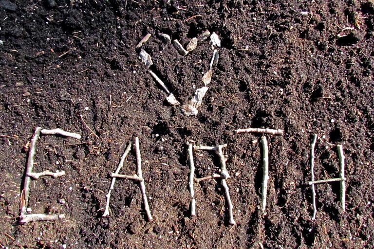 A heart and the word 'EARTH' in the dirt