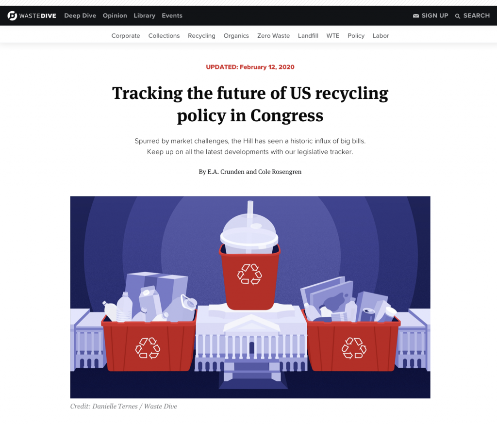 Congressional Recycling Bills Introduction to Environment