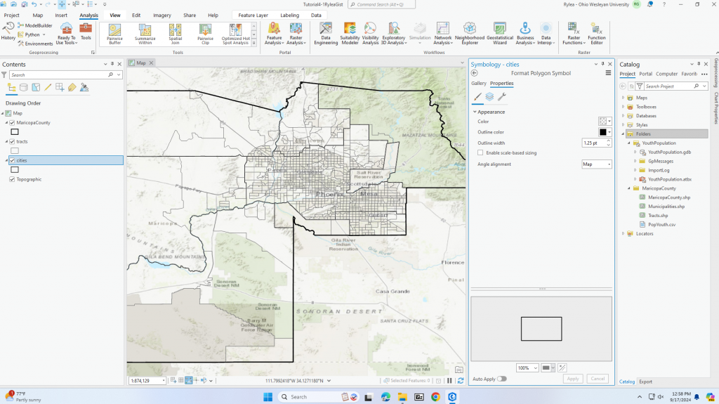 Gist Week 5 – Geography 291: Geospatial Analysis with Desktop GIS