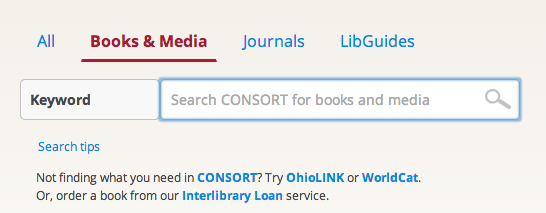 Books & Media Search Box